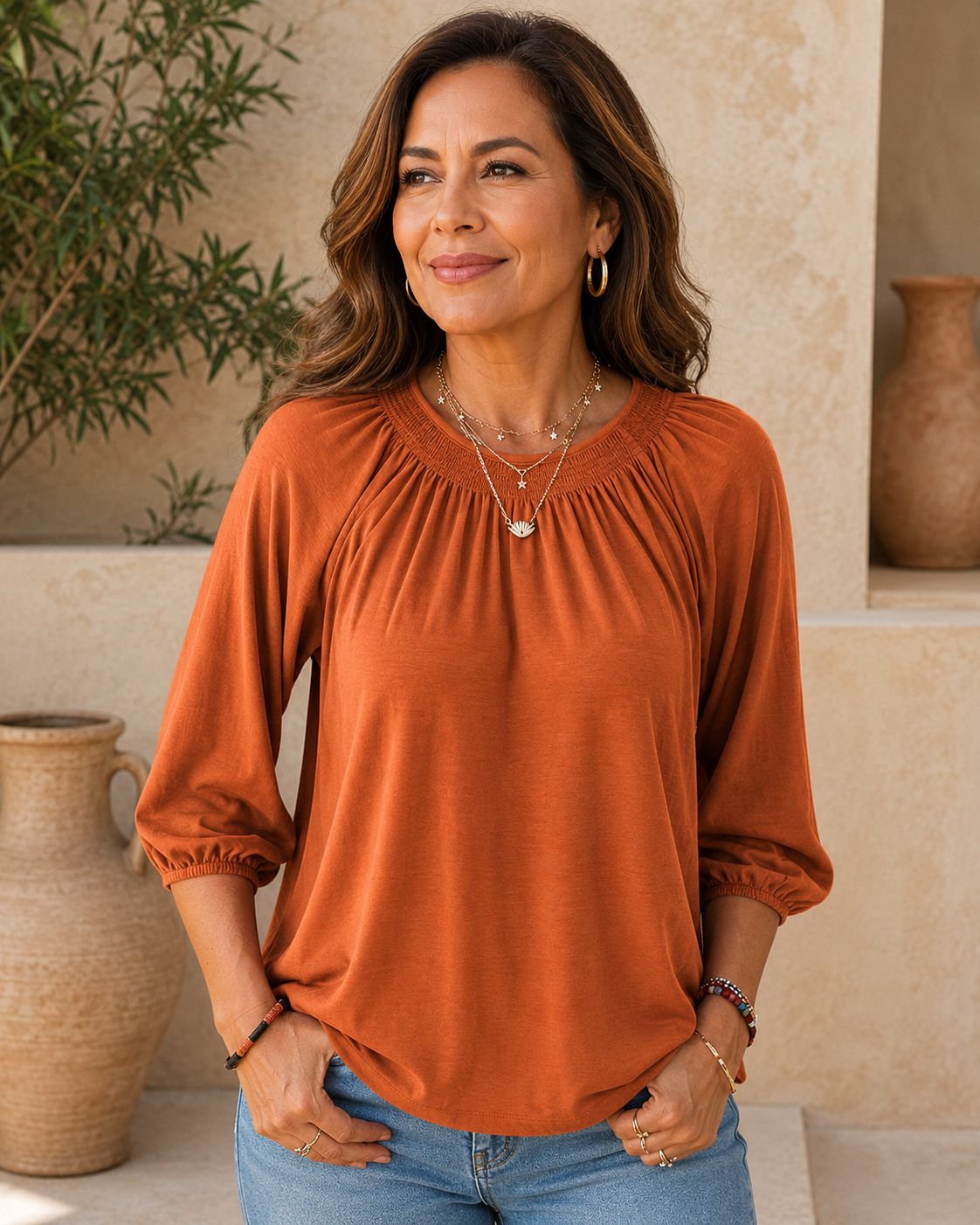 Daniela | Blusa Lisa de Manga