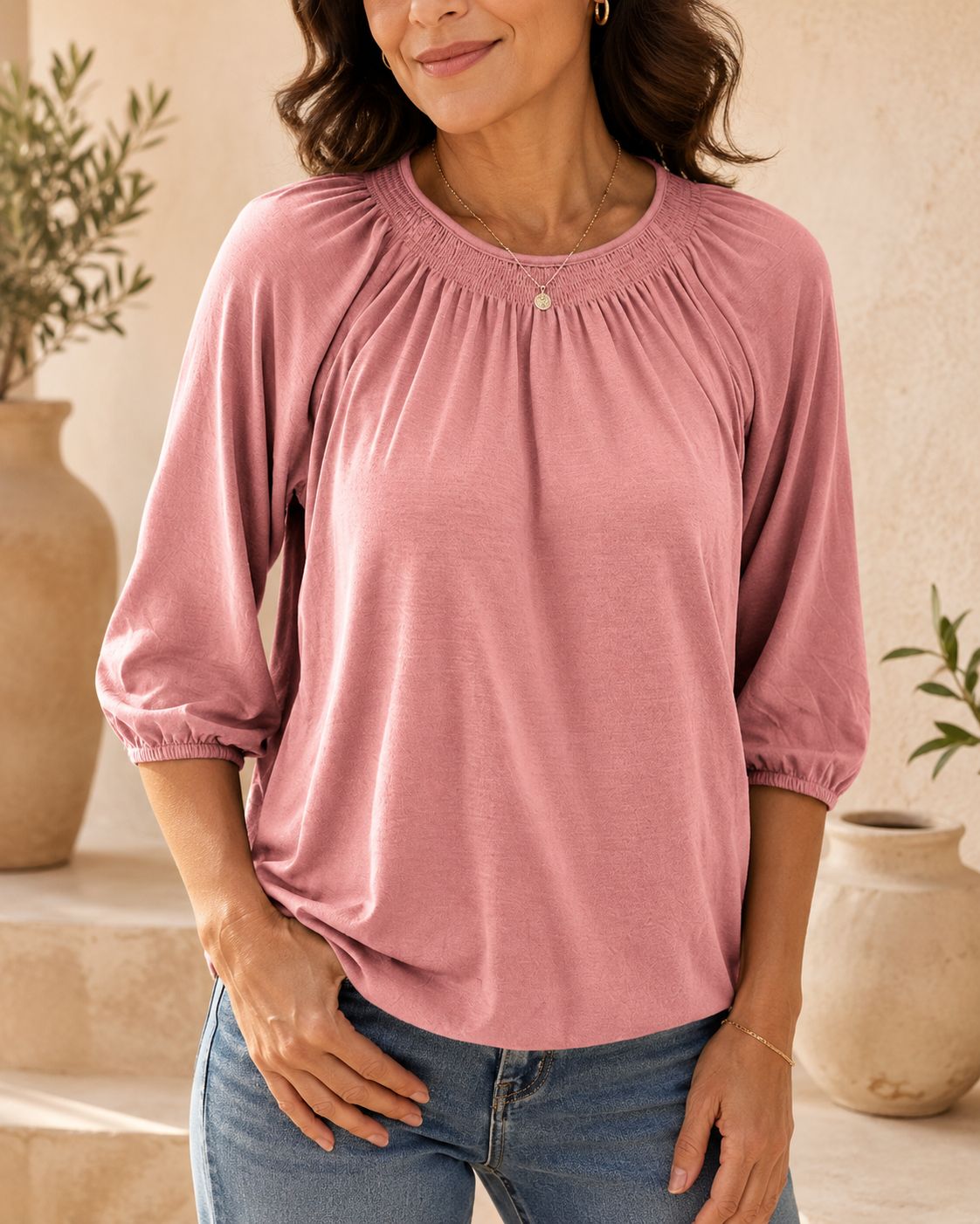 Daniela | Blusa Lisa de Manga