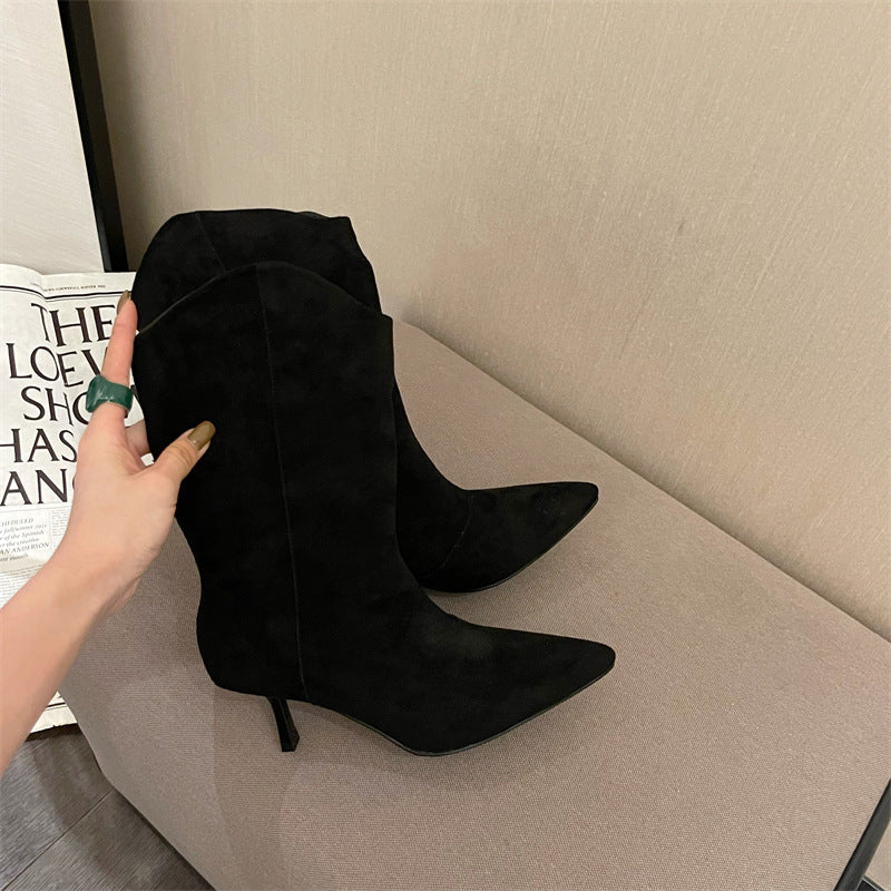 Aitana | Botines vaqueros de punta fina