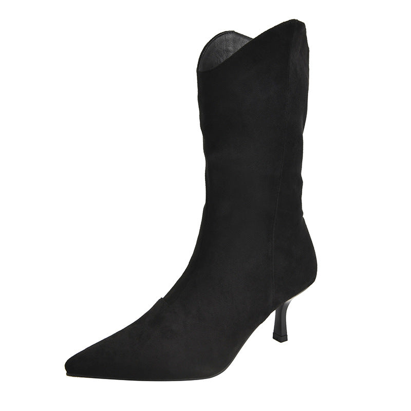 Aitana | Botines vaqueros de punta fina