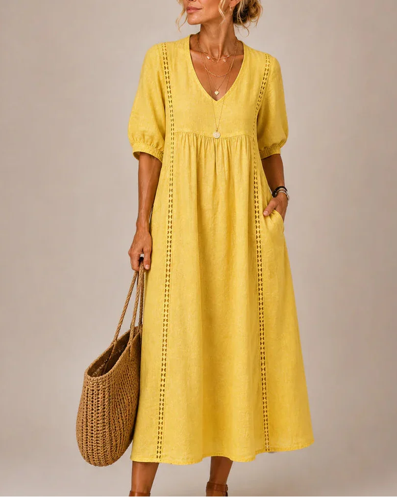 Elena | Vestido Midi Cómodo y Elegante