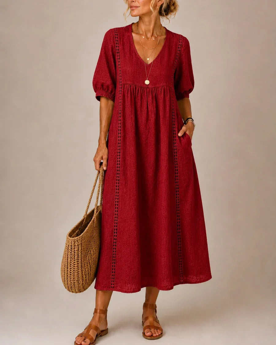 Elena | Vestido Midi Cómodo y Elegante