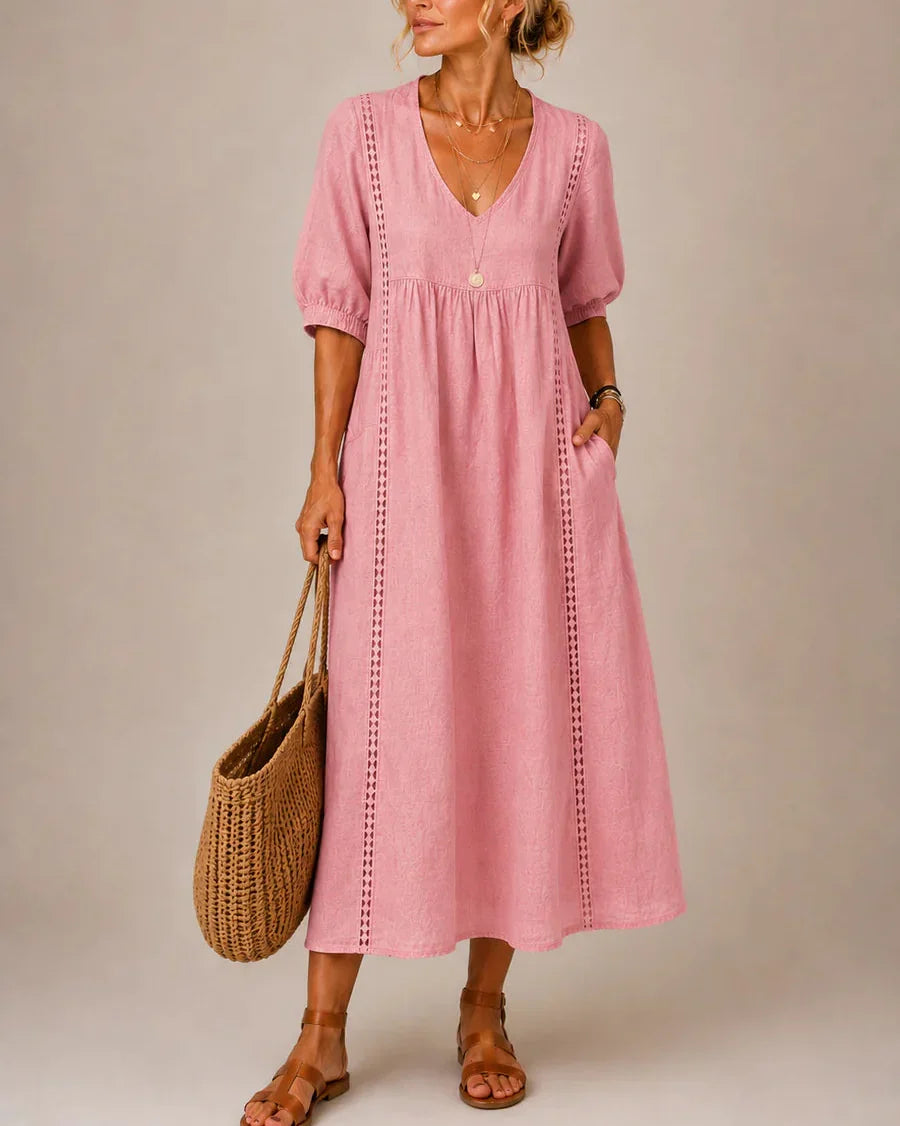 Elena | Vestido Midi Cómodo y Elegante