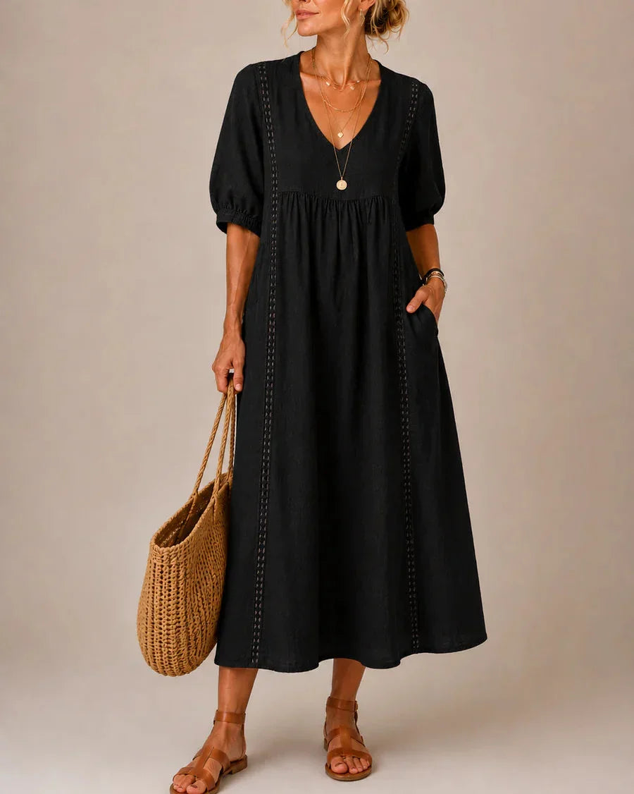 Elena | Vestido Midi Cómodo y Elegante