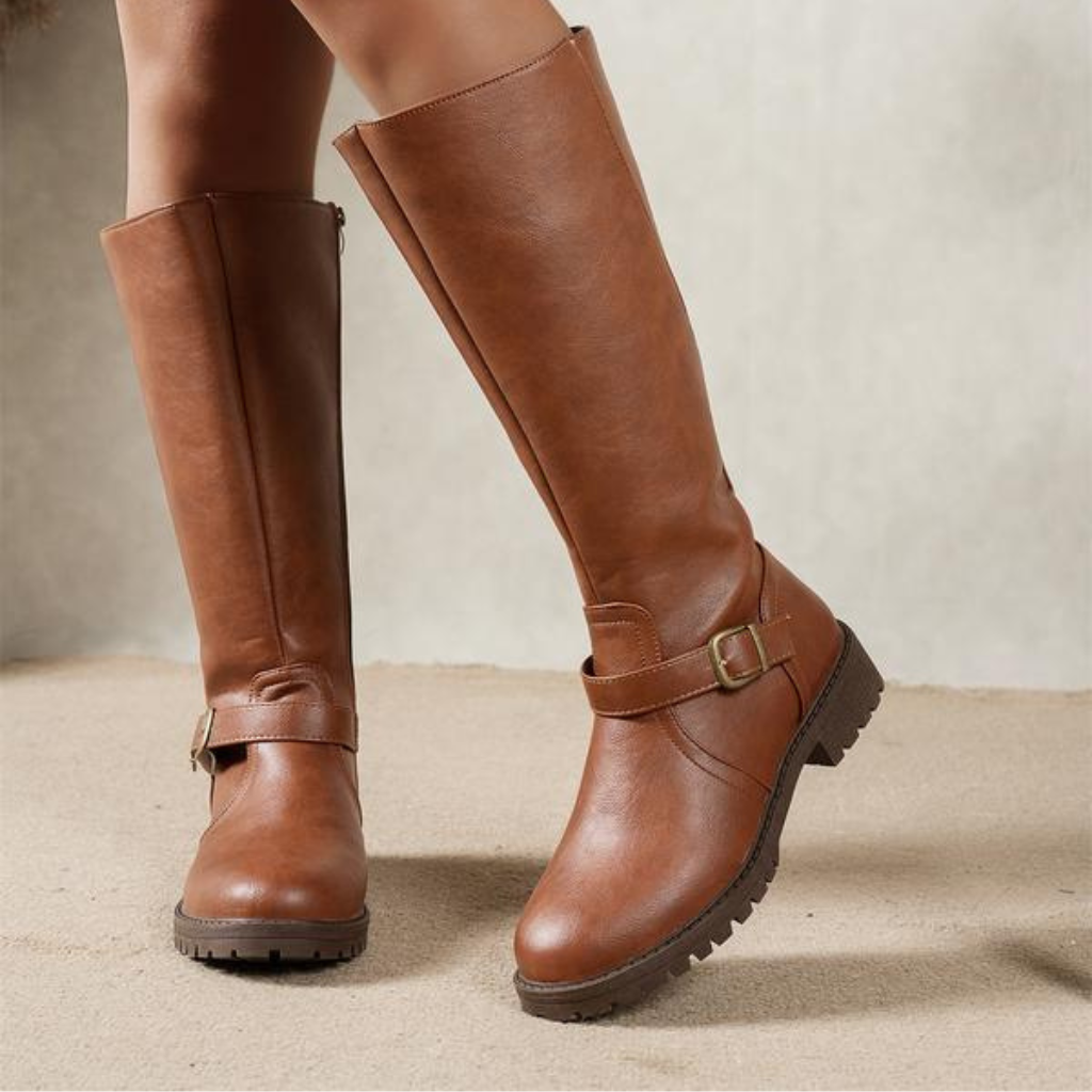 Lucía | Botas altas elegantes con hebilla