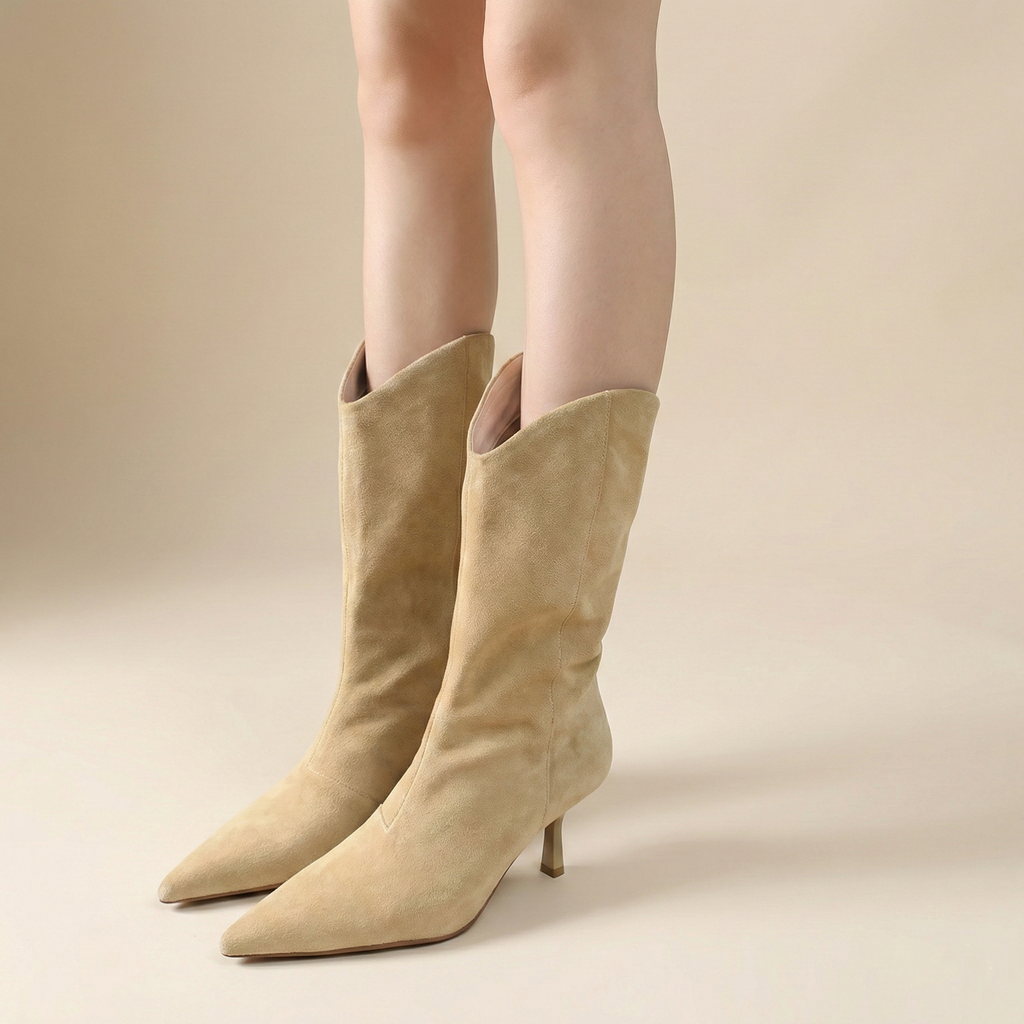 Aitana | Botines vaqueros de punta fina