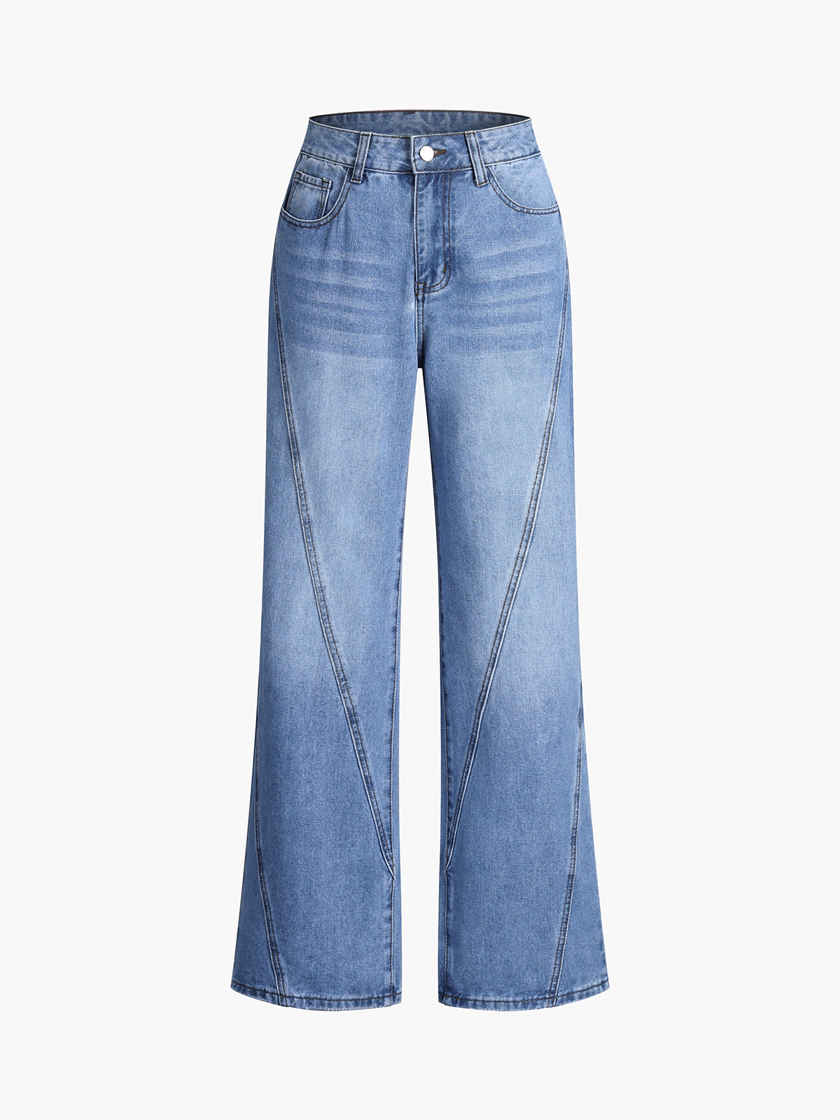 Valeria | Jeans Rectos  de Tiro Medio y Corte Relajado