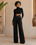 Noa | Pantalón negro elegante de tiro alto