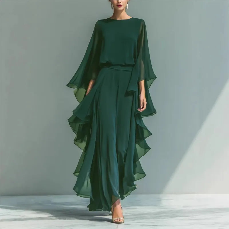Marina Verde | Conjunto Elegante de Gasa
