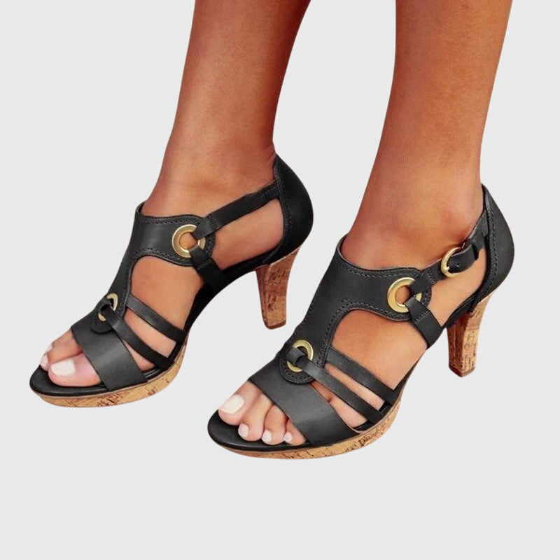 Sofía | Sandalias de Tacón Camel