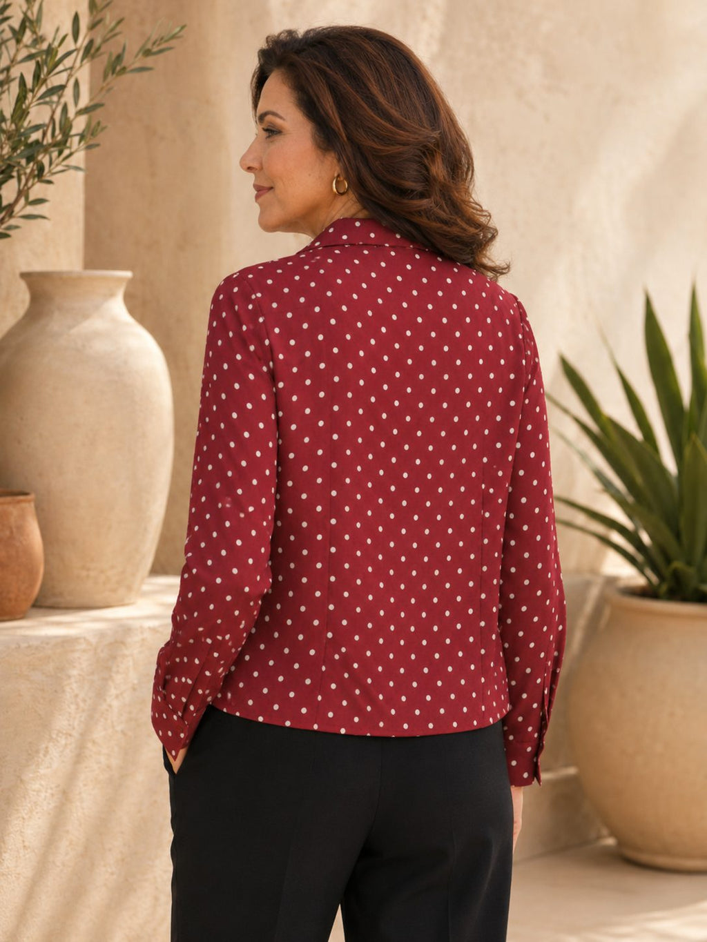 Clara | Blusa de Manga Larga con Lunares