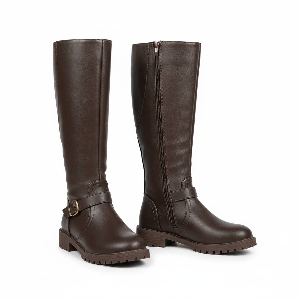 Lucía | Botas altas elegantes con hebilla