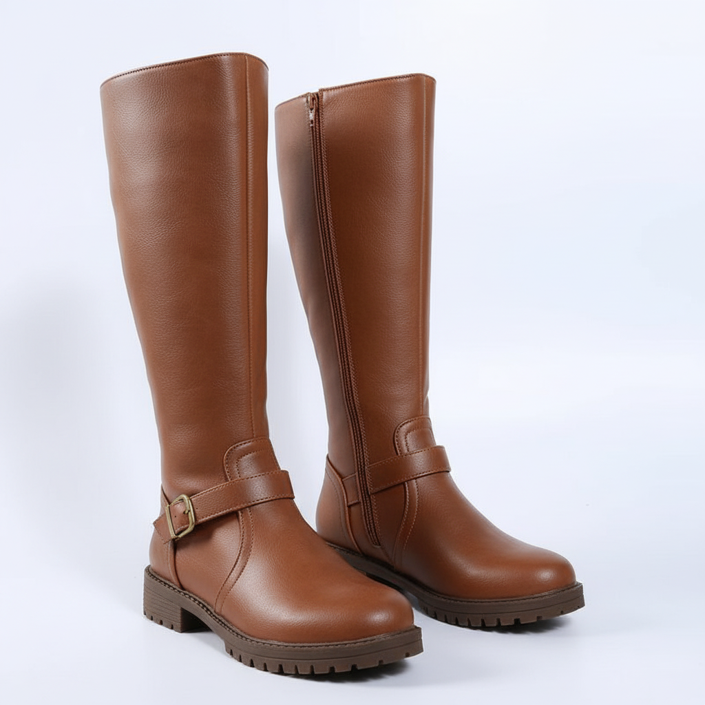 Lucía | Botas altas elegantes con hebilla