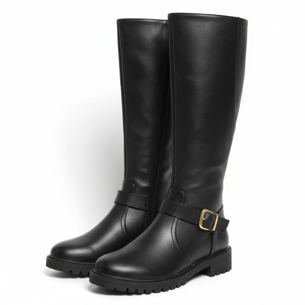 Lucía | Botas altas elegantes con hebilla