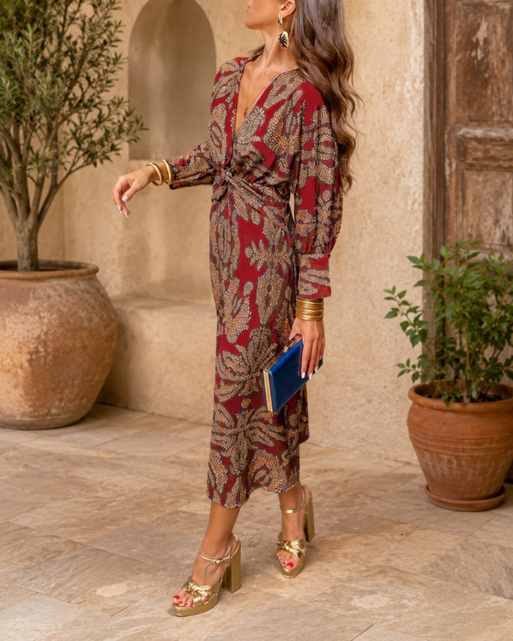 Rosa | Vestido Midi Cruzado