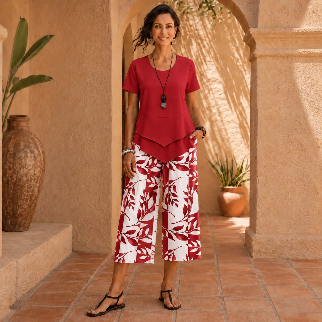 Daniela | Conjunto Casual con Pantalón Estampado