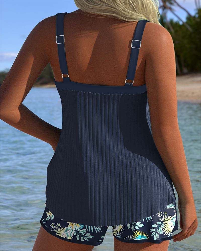 Julia | Tankini a rayas con braguita de baño de dos piezas