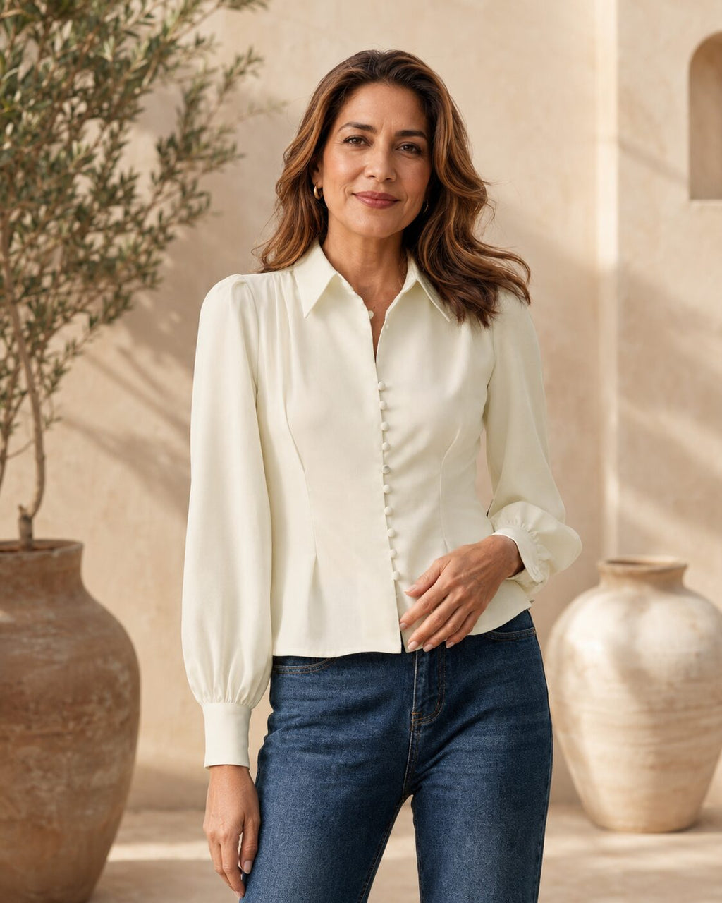 Alba | Blusa Elegante con Botones
