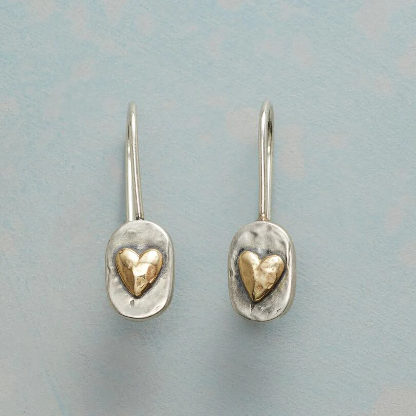 Lía | Pendientes de corazón bicolor