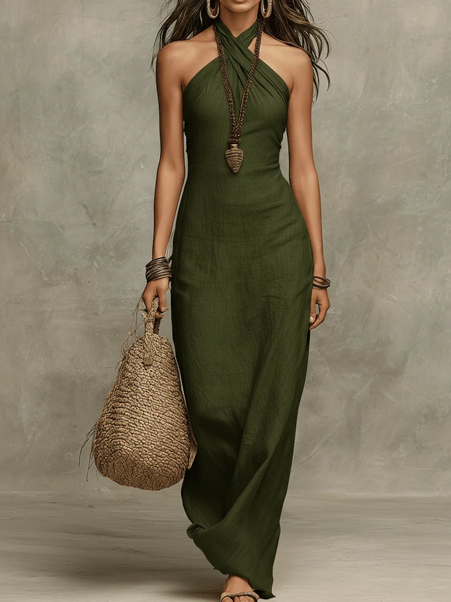 Emilia | Vestido Arena Sofisticado