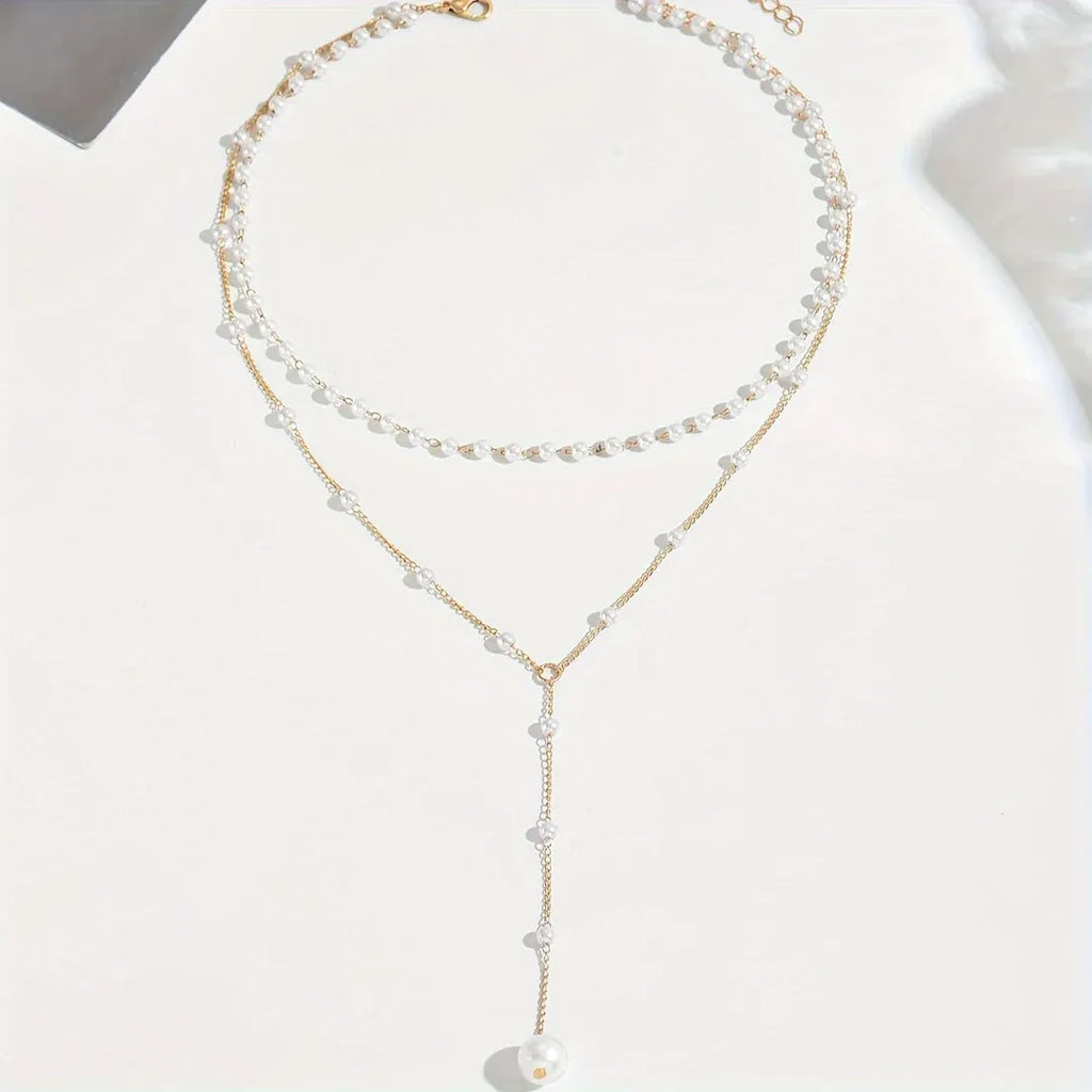 Elena | Collar de perlas doble capa