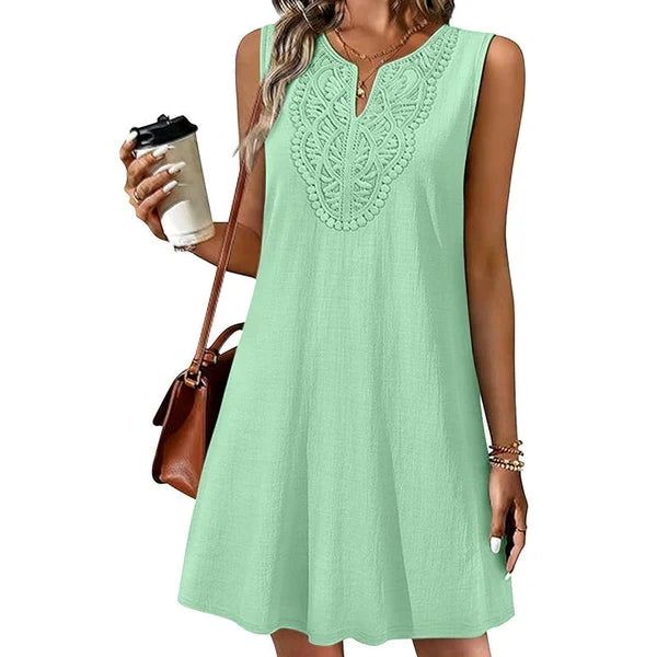 Marisol | Vestido Bordado de Algodón