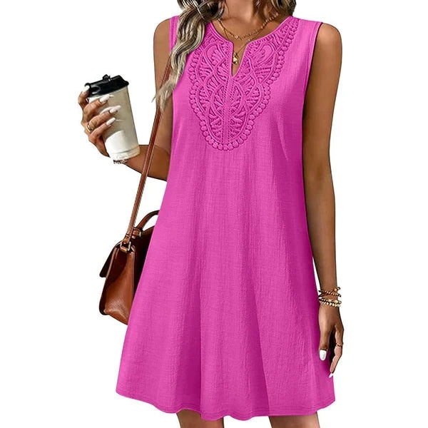 Marisol | Vestido Bordado de Algodón