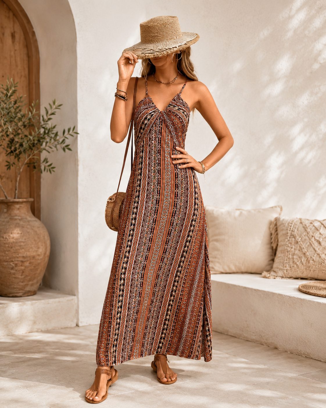 Valeria | Vestido Largo Estampado de Verano