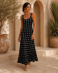 Patricia | Vestido Largo de Lunares con Tirantes