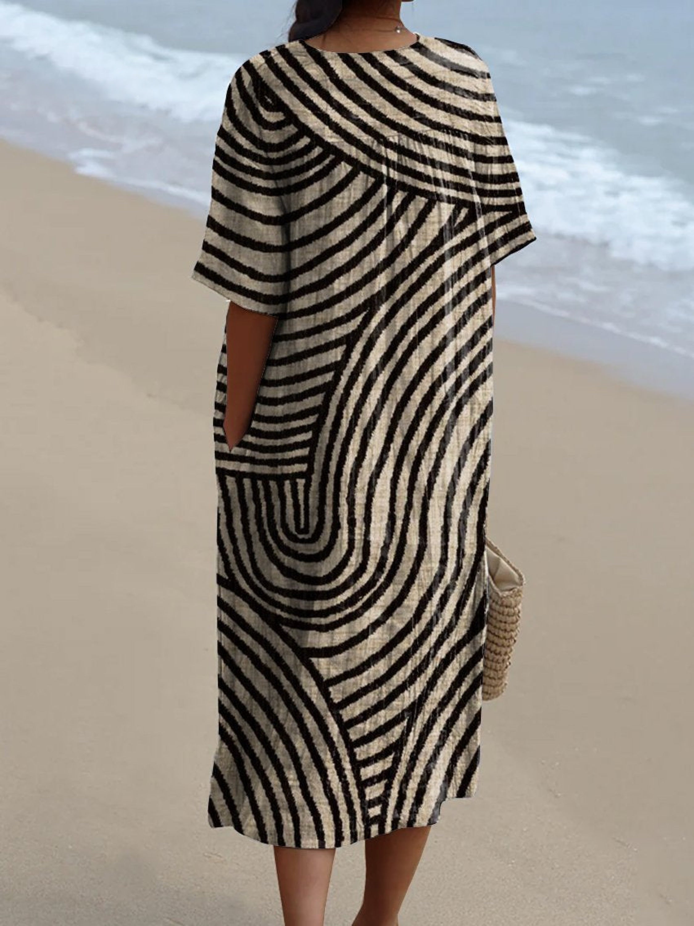 Vera | Vestido Midi de Rayas