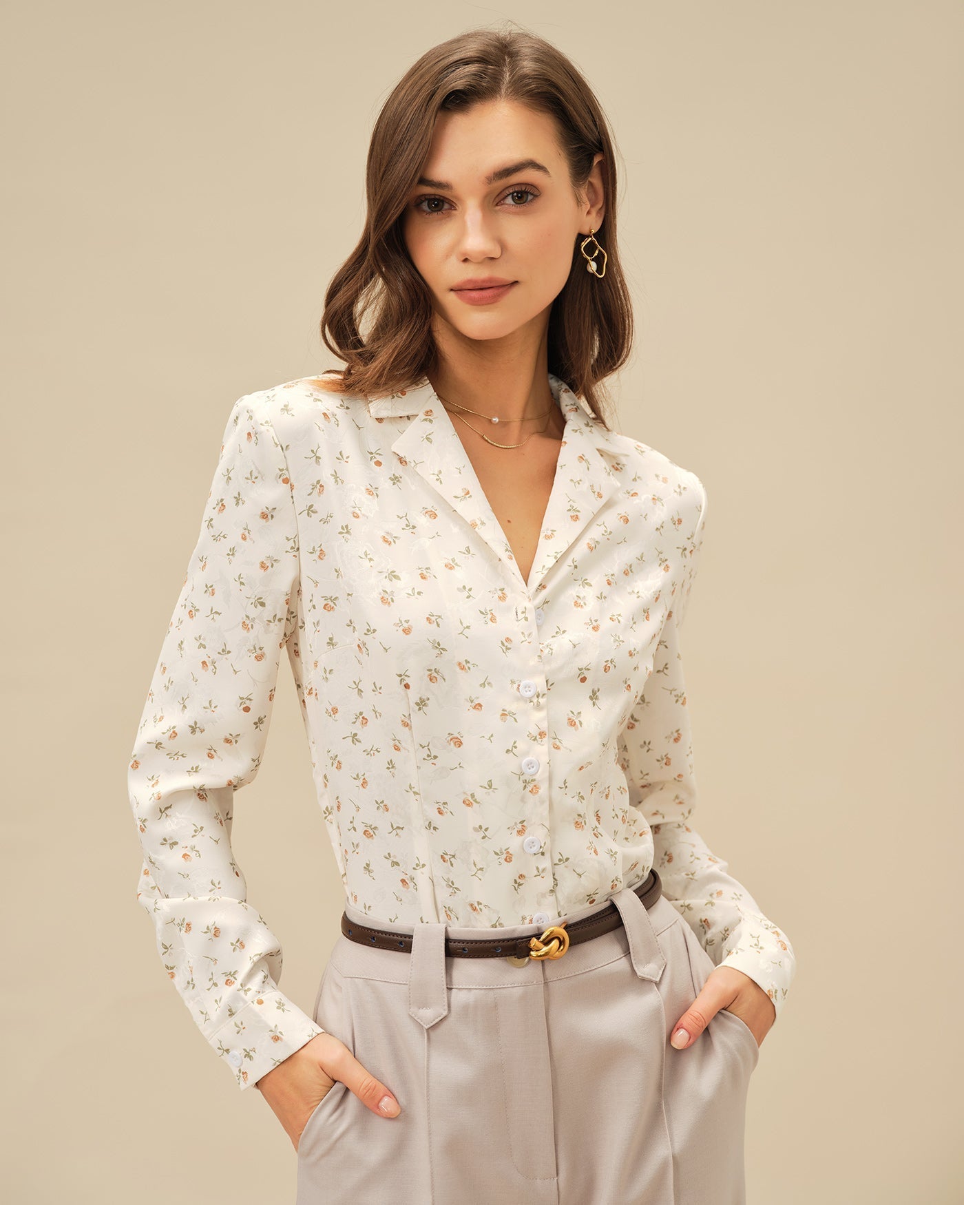 Sofía | Blusa Floral de Manga Larga