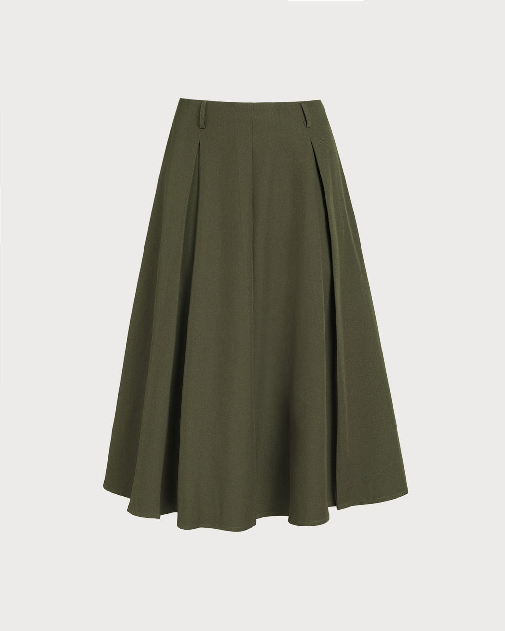 Elena | Falda Midi Verde Oliva