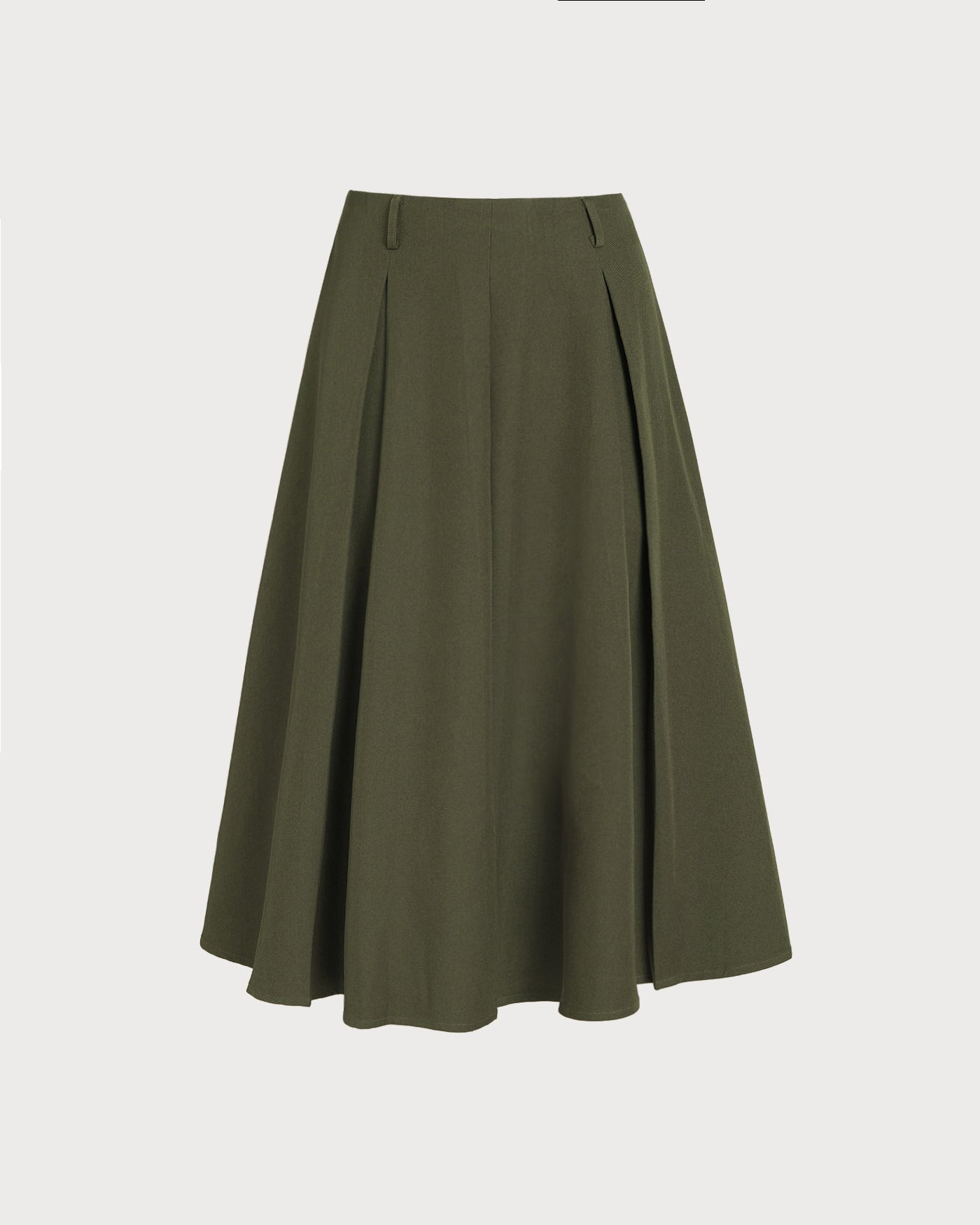 Elena | Falda Midi Verde Oliva
