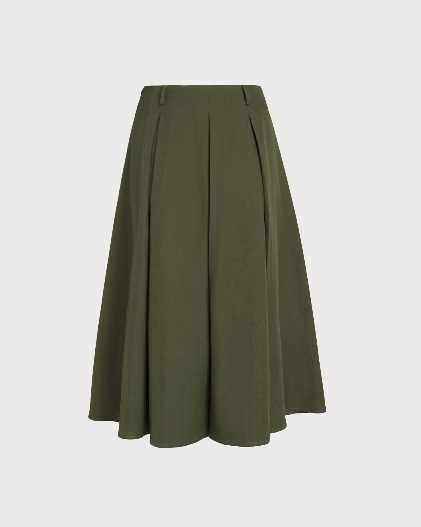 Elena | Falda Midi Verde Oliva